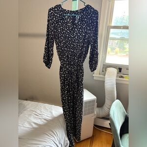 Madewell Ruffle-Sleeve Tie-Waist Jumpsuit in Baby's Breath